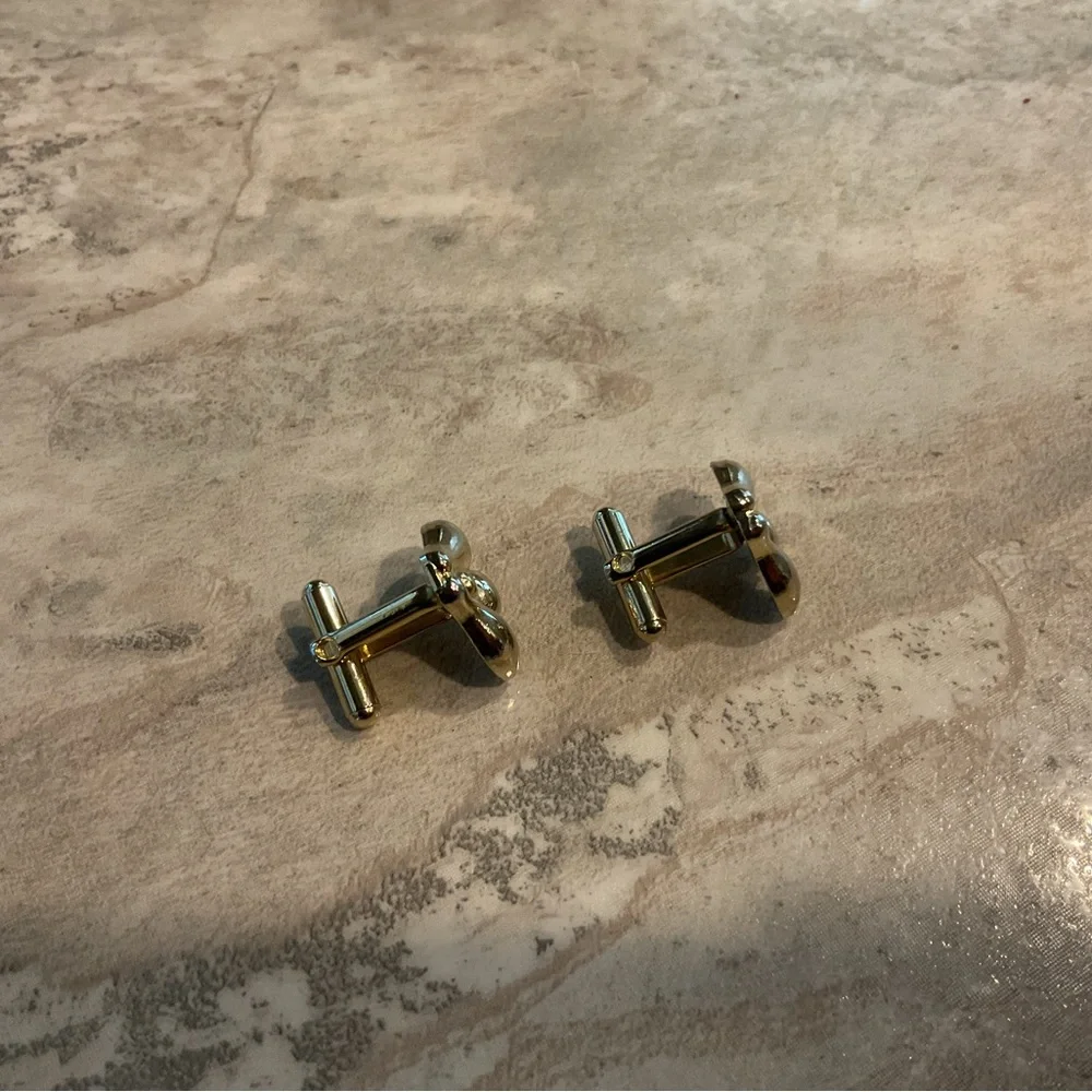 Bowling Ball Pins Cuff Links Silvertone vintage